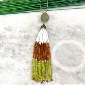 NWT! Pure Expressions boho long tassel necklace